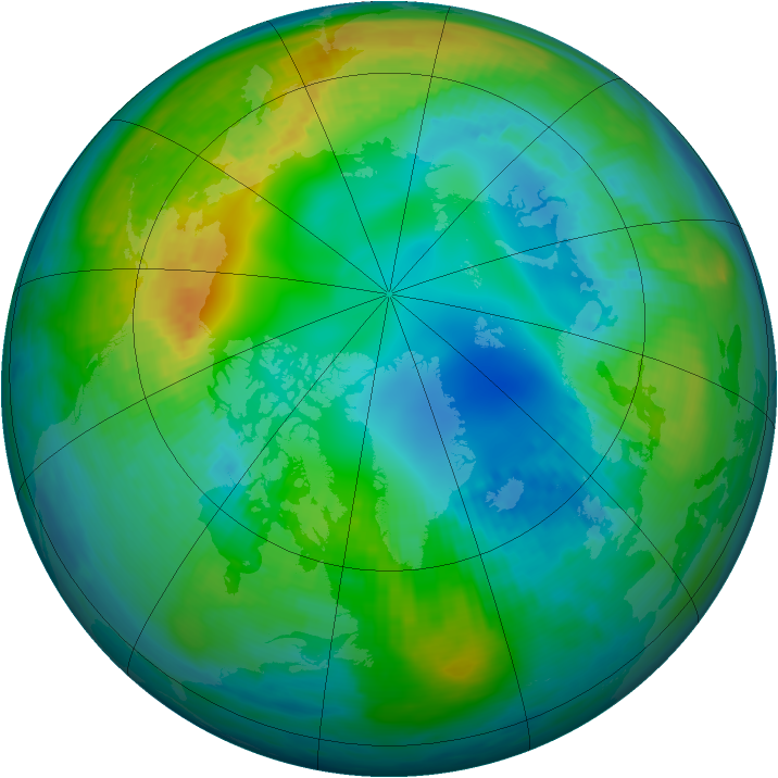 Arctic ozone map for 06 November 1981